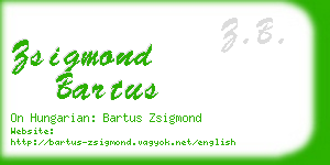 zsigmond bartus business card